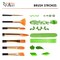 Paint Brush Set for Acrylic Watercolor Oil Gouache Art Brushes ( Black Handle )